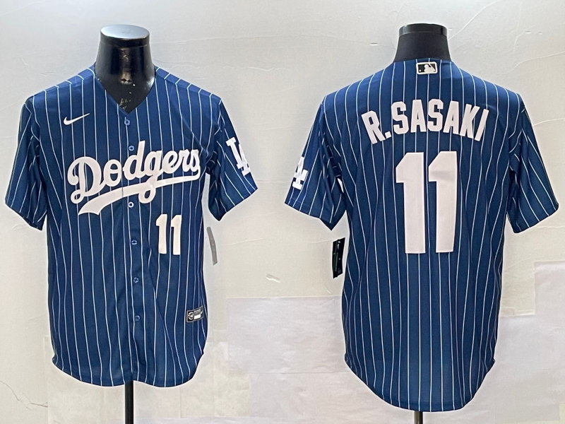 Men Los Angeles Dodgers #11 R Sasaki blue 2025 MLB nike jersey style 18->los angeles dodgers->MLB Jersey